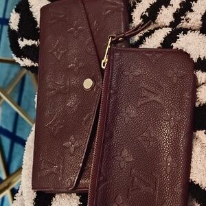 Louis Vuitton Dark Brown Embossed Wallet
